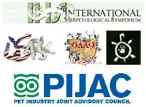 Association logos including PIJAC and the International Herpetological Symposium